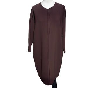 Vince Front Seamed Cacoon Dress Brown Size Small